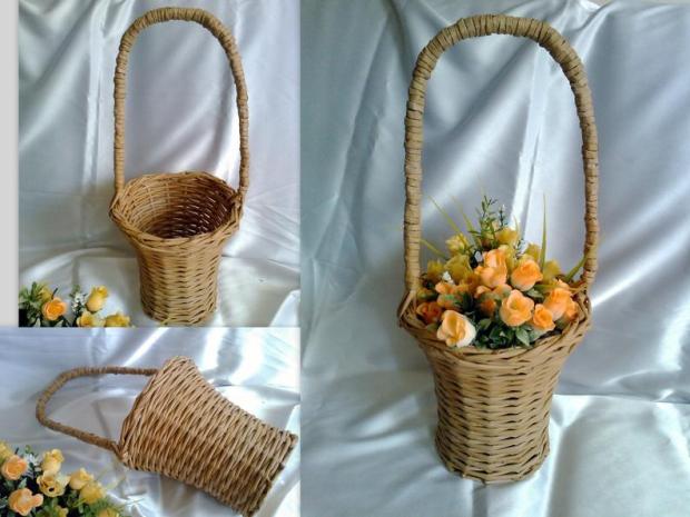 kosicek trebars na kyticky:-)), Papierové pletenie kosicek trebars na kyticky:-)), Papierové pletenie, evelin2812, 1