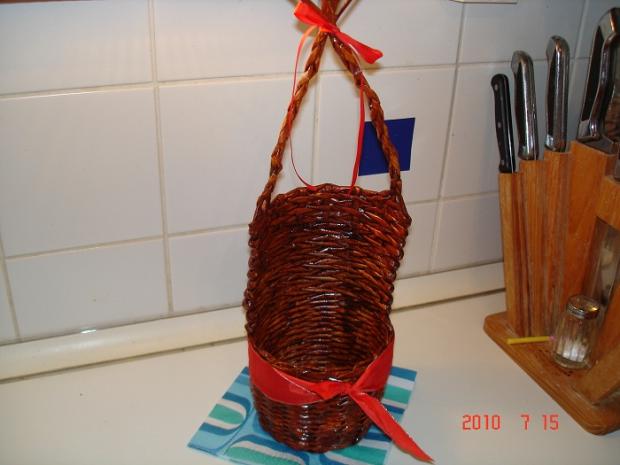 prázdny obal na flašku, Papierové pletenie, Matty, 1