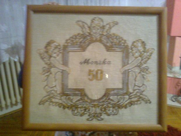 k 50-tke pre tetu Moniku, Vyšívanie k 50-tke pre tetu Moniku, Vyšívanie, marianna690, 1