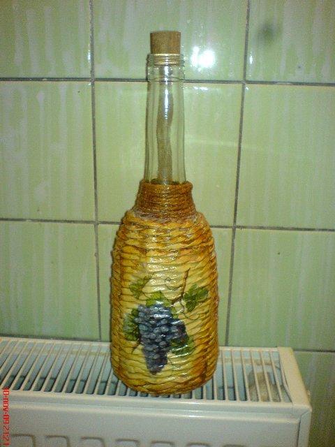 Fľaša na vínko, Papierové pletenie, ZuzanaTN, 1