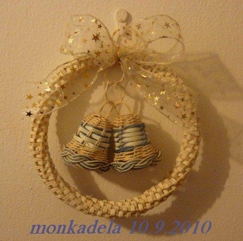 Vianočné zvončeky, Pletenie z pedigu Vianočné zvončeky, Pletenie z pedigu, monkadela, 1