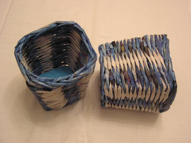 2 modro-biele, Papierové pletenie, grevka, 1