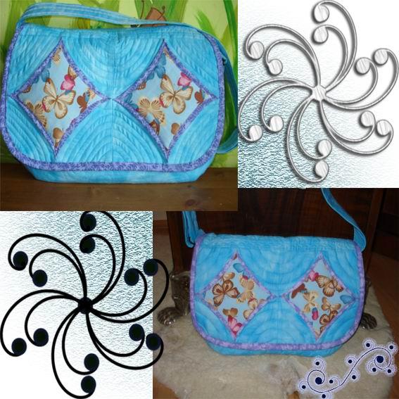 taška modrá, Patchwork, atair, 1