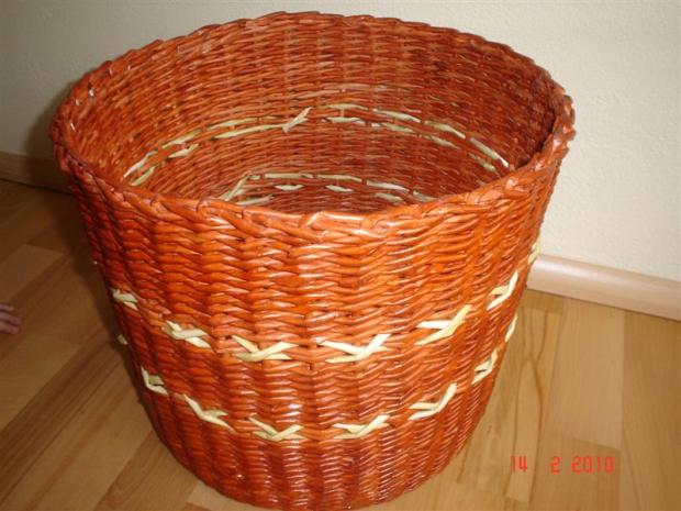 Kôš 30x30, Papierové pletenie, anina, 1