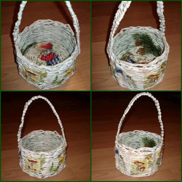Karolínke na hríby , Papierové pletenie Karolínke na hríby , Papierové pletenie, mamka Danka, 1