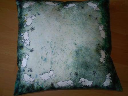 poduška pre milého..., Maľovaný textil, anaj, 1
