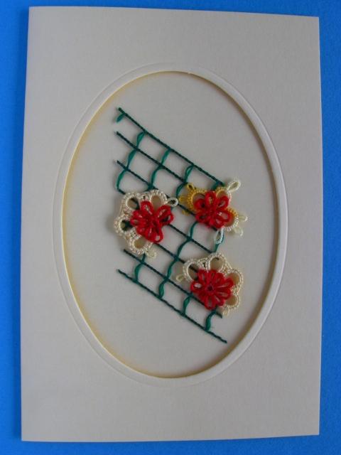 pozdrav s frivolitkovou čipkou 8, Pohľadnice, Scrapbook, Quilling, Friv-Anezka, 1