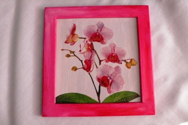 Obrazok - Orchidea 2., Servítková technika, Petika, 1