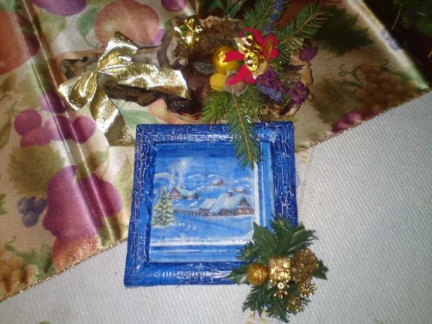 Vianočné zátišie - všetko je hand made, Servítková technika, kochlik, 1