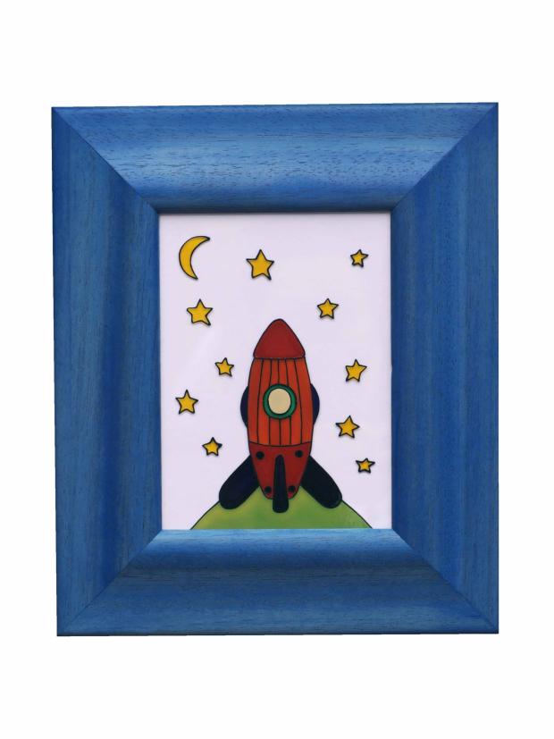 Spaceship, Na skle maľované, loveglass, 1