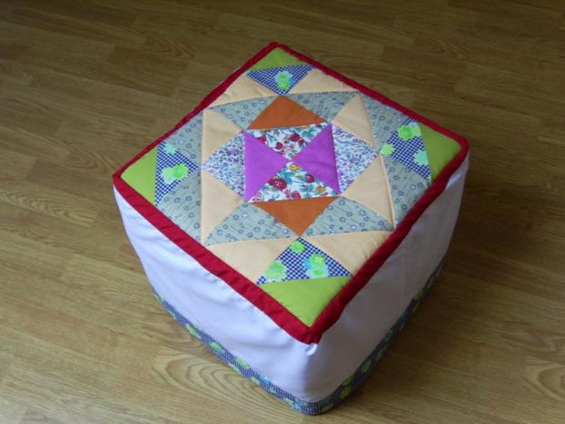 Poťah na taburetku, Patchwork Poťah na taburetku, Patchwork, Gabalka, 1