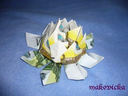 origami lotos, Origami a Kusudama, makovicka, 1