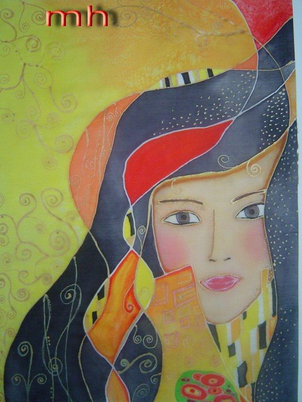 Na návšteve u pána Klimta, Maľovaný textil Na návšteve u pána Klimta, Maľovaný textil, monhut, 1