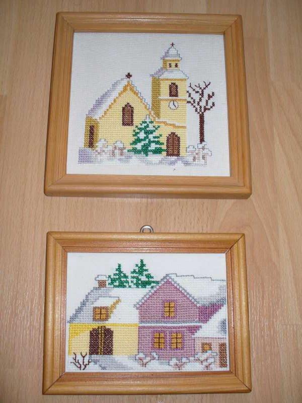 Zimné obrázky, Vyšívanie Zimné obrázky, Vyšívanie, sadlonka, 1