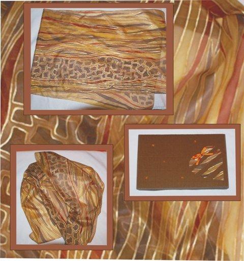 šáľ ako darček..., Maľovaný textil, java, 1