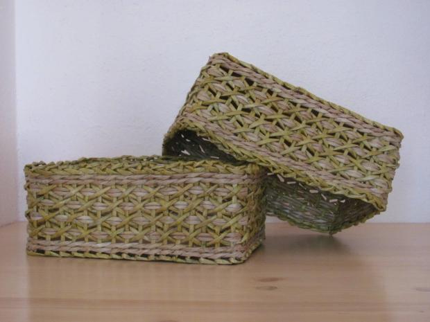 diamantová väzba, Papierové pletenie diamantová väzba, Papierové pletenie, grevka, 1