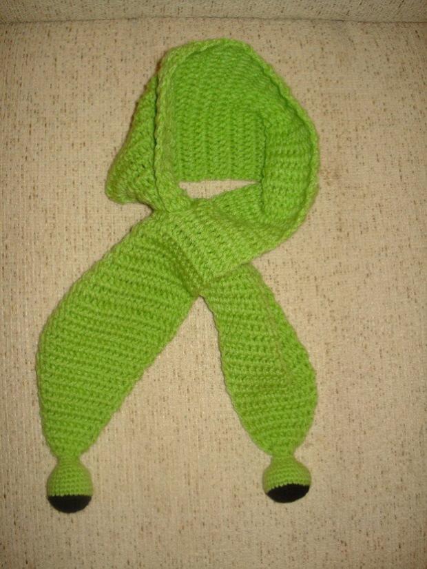 šalik -shrek, Háčkovanie šalik -shrek, Háčkovanie, tyjamy, 1