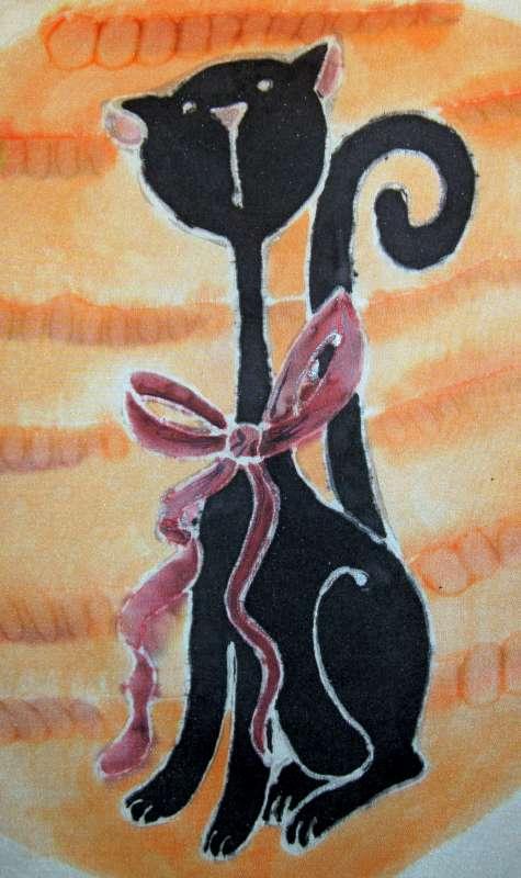 hod(vábenie) XII.- ...pre šťastie, Maľovaný textil hod(vábenie) XII.- ...pre šťastie, Maľovaný textil, vinička, 1