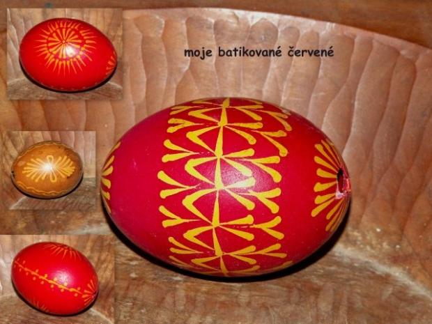 kraslice batikované červené, indijanka, 1